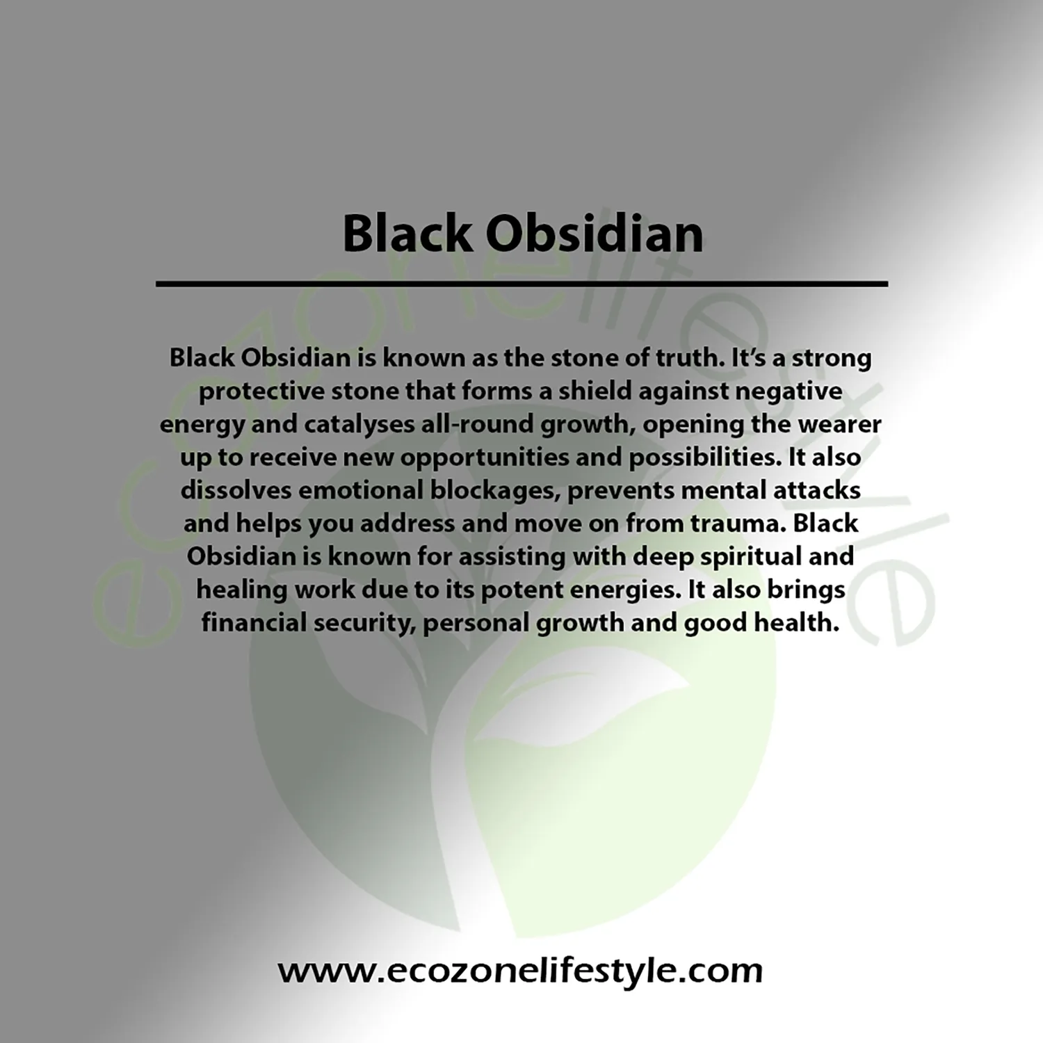 El'Cobre Black Obsidian armbånd krystal chip