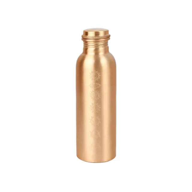 El'Cobre 7 Chakra kobberflaske 500 ml graveret