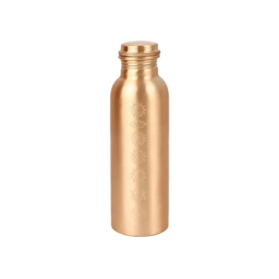 El'Cobre 7 Chakra kobberflaske 500 ml graveret