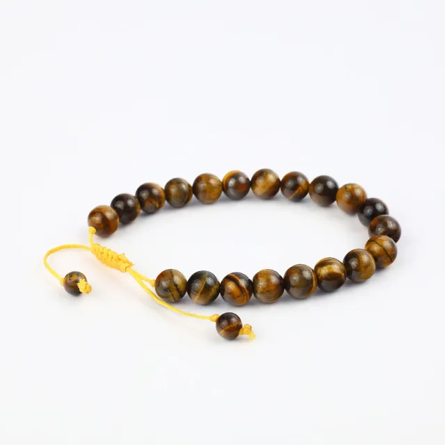 El'Cobre Tiger Eye makrame armbånd tigerøje justerbart