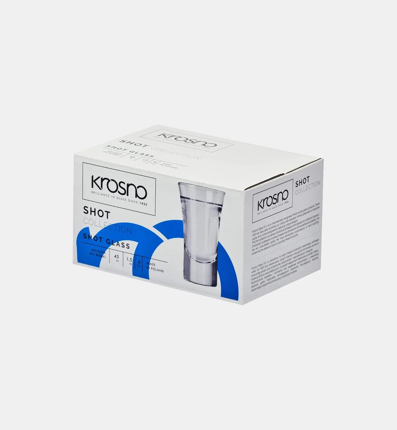 Krosno vodka- og tequilaglas 45 ml 6 stk klart