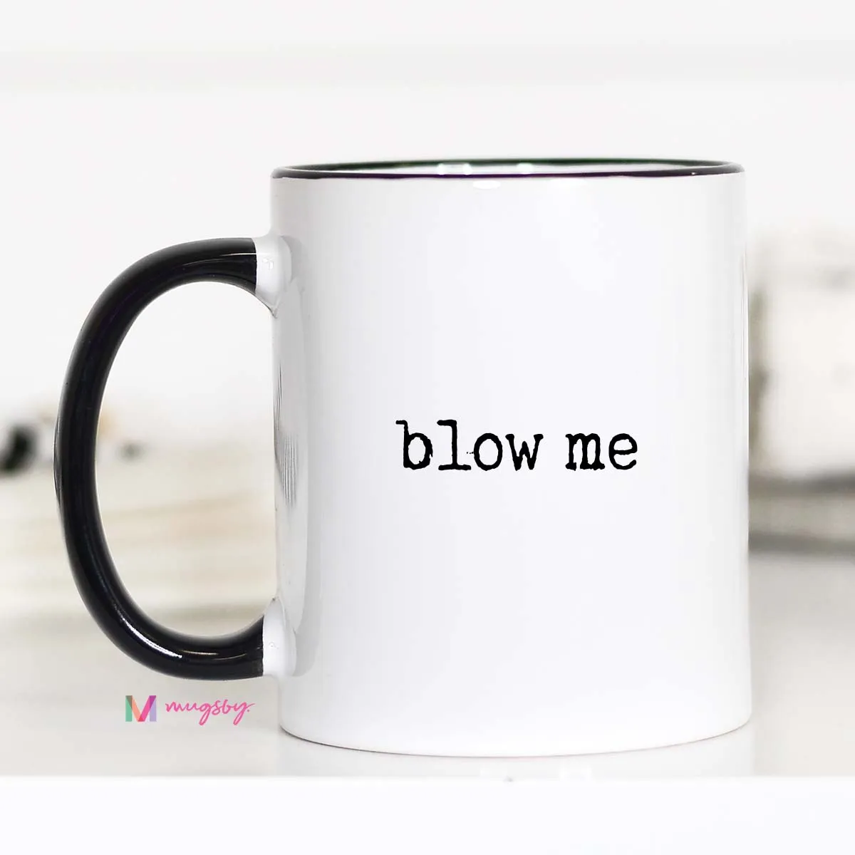 Mugsby Blow Me krus 325 ml hvid fræk