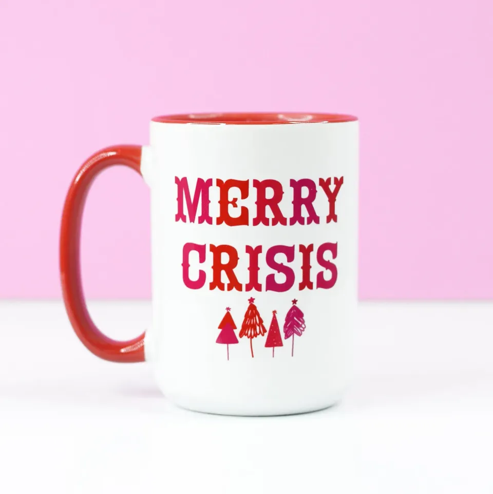 Mugsby Merry Crisis Red krus rød 325 ml julekop