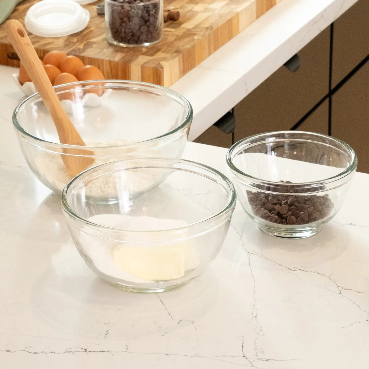 Libbey Baker's Basics glasskåle sæt 3 stk klar