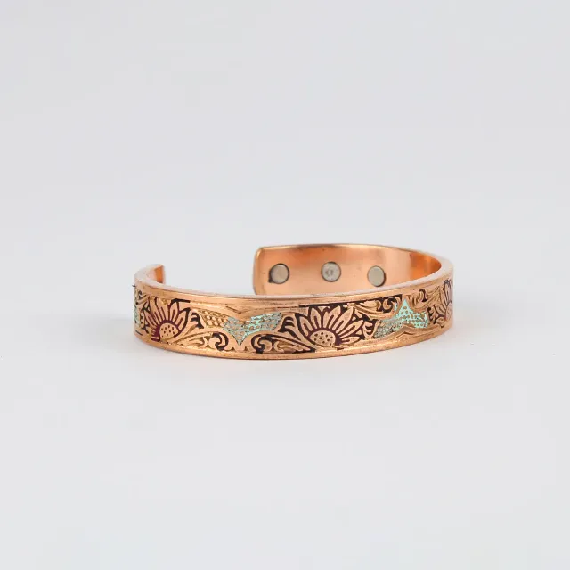 El'Cobre Design 7 kobberarmbånd med magnet og gaveæske