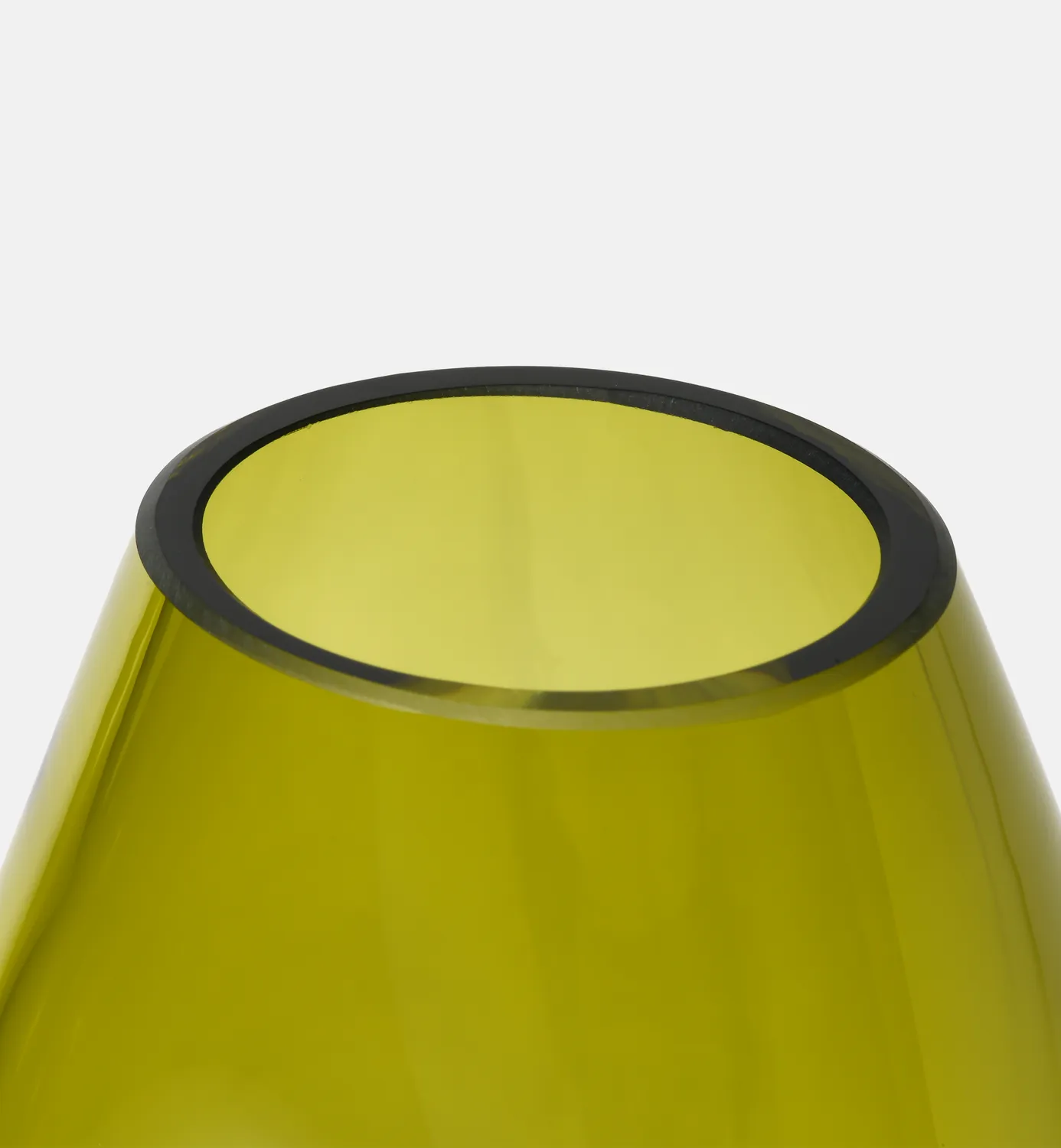 Krosno Flow vase 28 cm oliven krystal