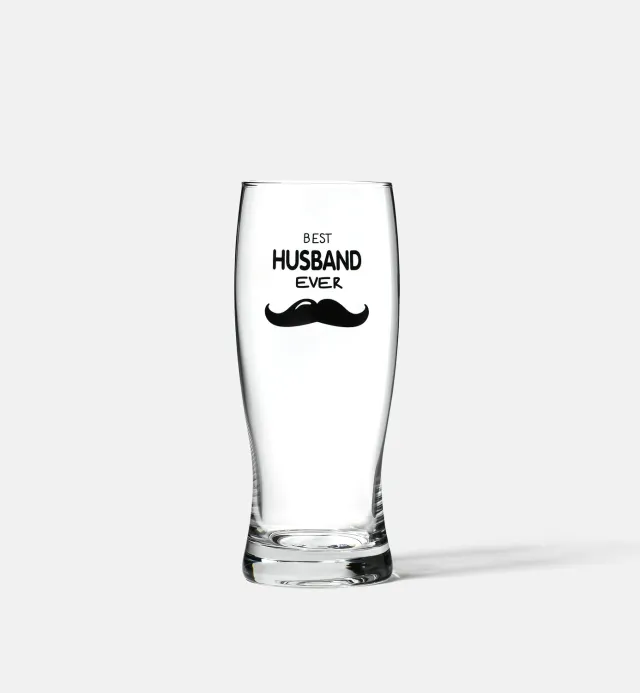 Krosno Best Husband Ever ølglas 500 ml gavetryk