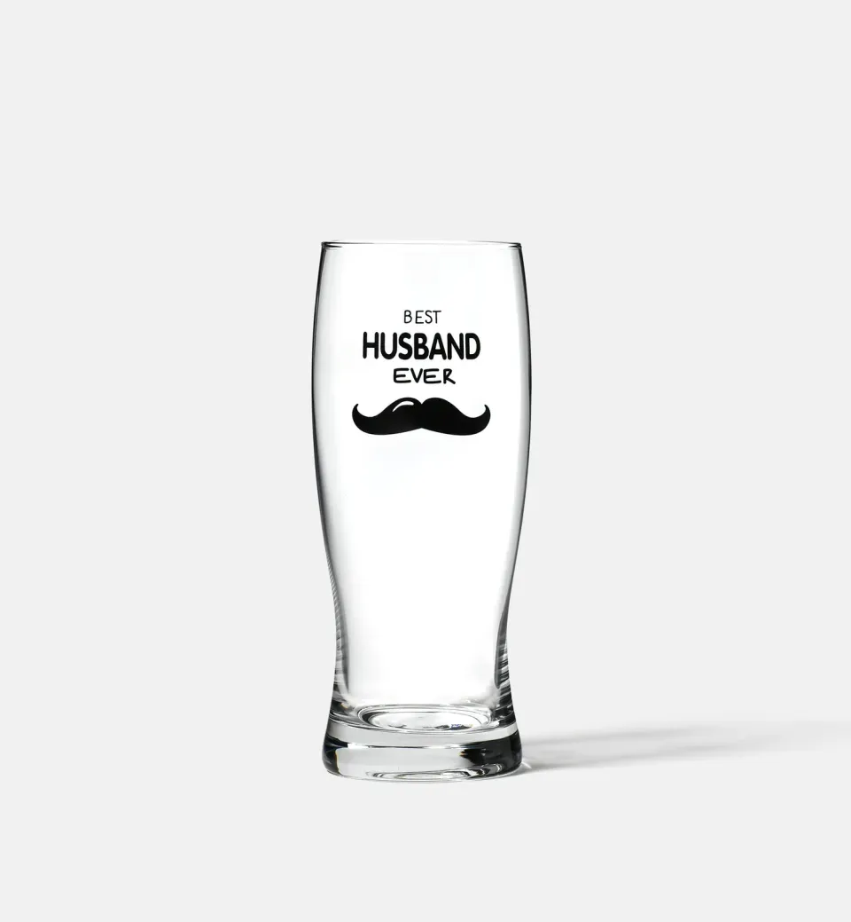 Krosno Best Husband Ever ølglas 500 ml gavetryk