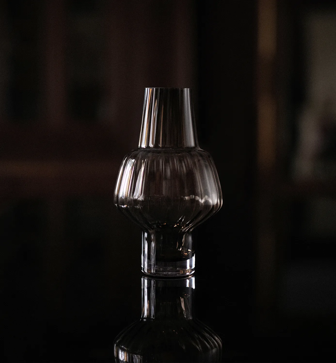 Krosno Muse vase 40 cm klar krystal bred