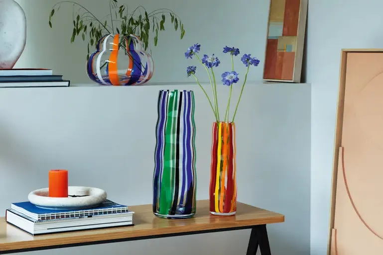 LSA Folk vase mundblæst glas blomstervase