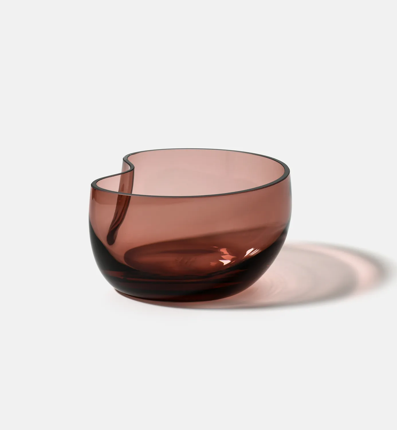 Krosno Flow serveringsskål 20 cm bordeaux krystal