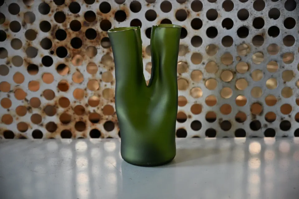 Jesper Jensen Twin Bottleneck vase 19 cm oliven large