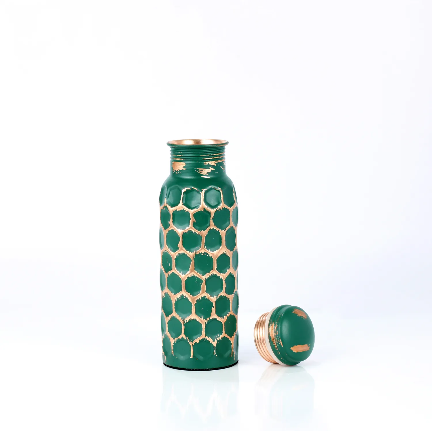 El'Cobre Premium Antique Green Diamond Hammered kobberflaske 700 ml