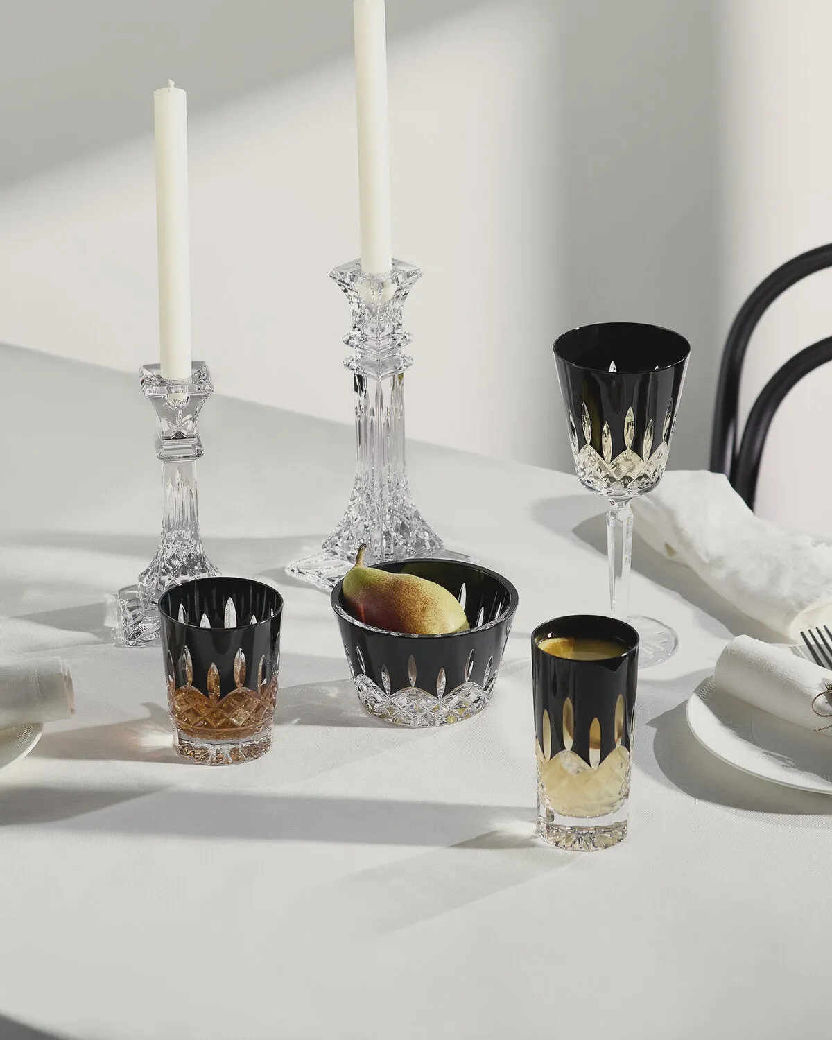 Waterford Lismore Black Multipurpose Bowl skål sort krystal