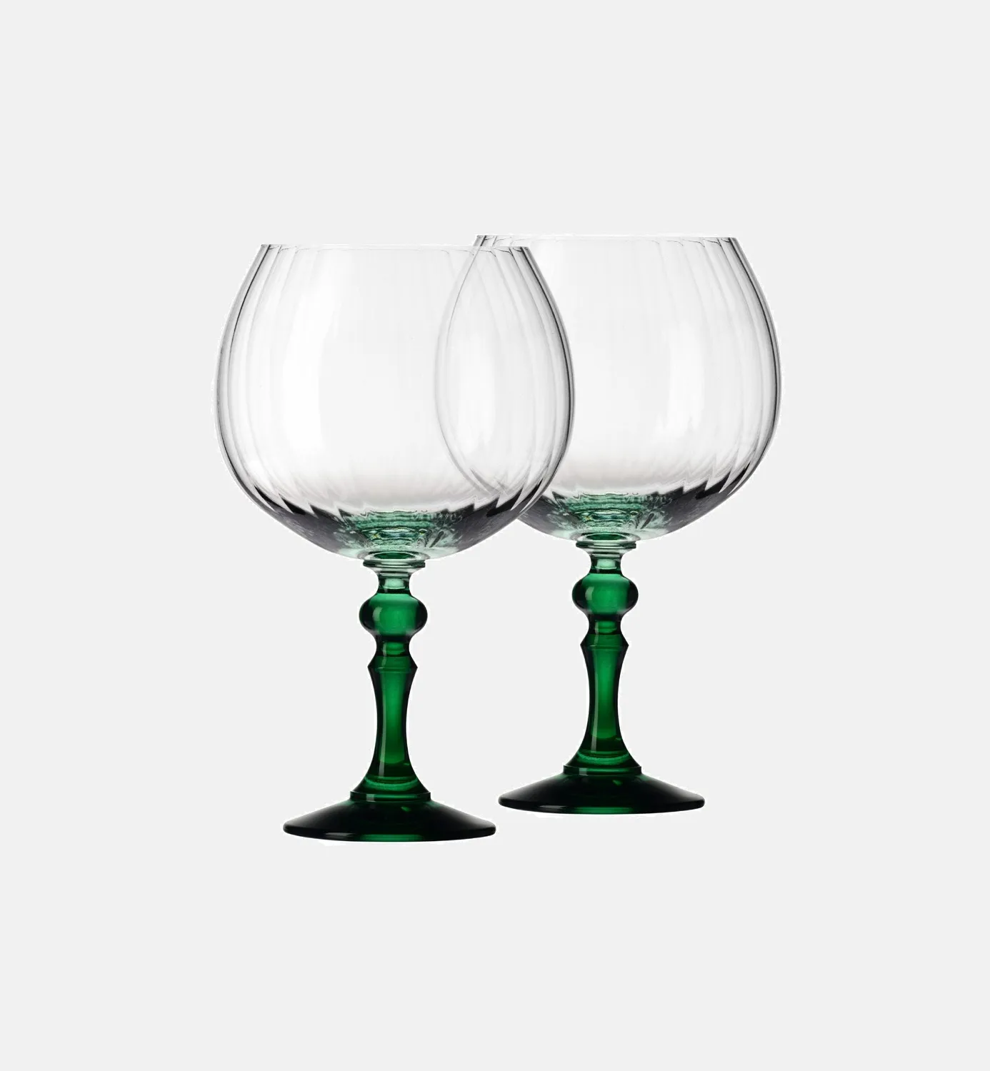 Krosno Ombré ginglas 660 ml mørkegrøn fod