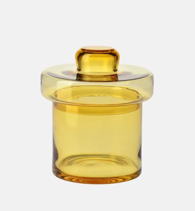 Krosno Gemstone krukke rav 21,5 cm med låg