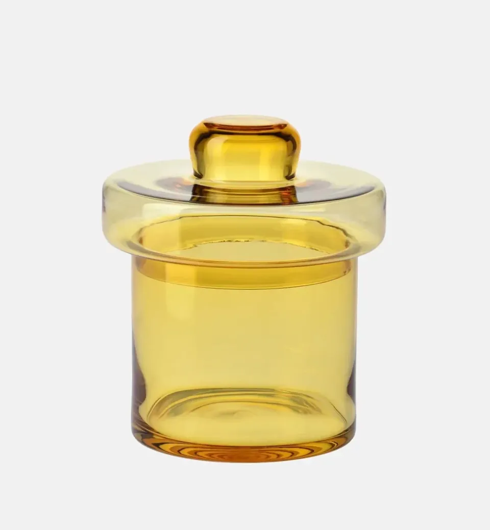 Krosno Gemstone krukke rav 21,5 cm med låg
