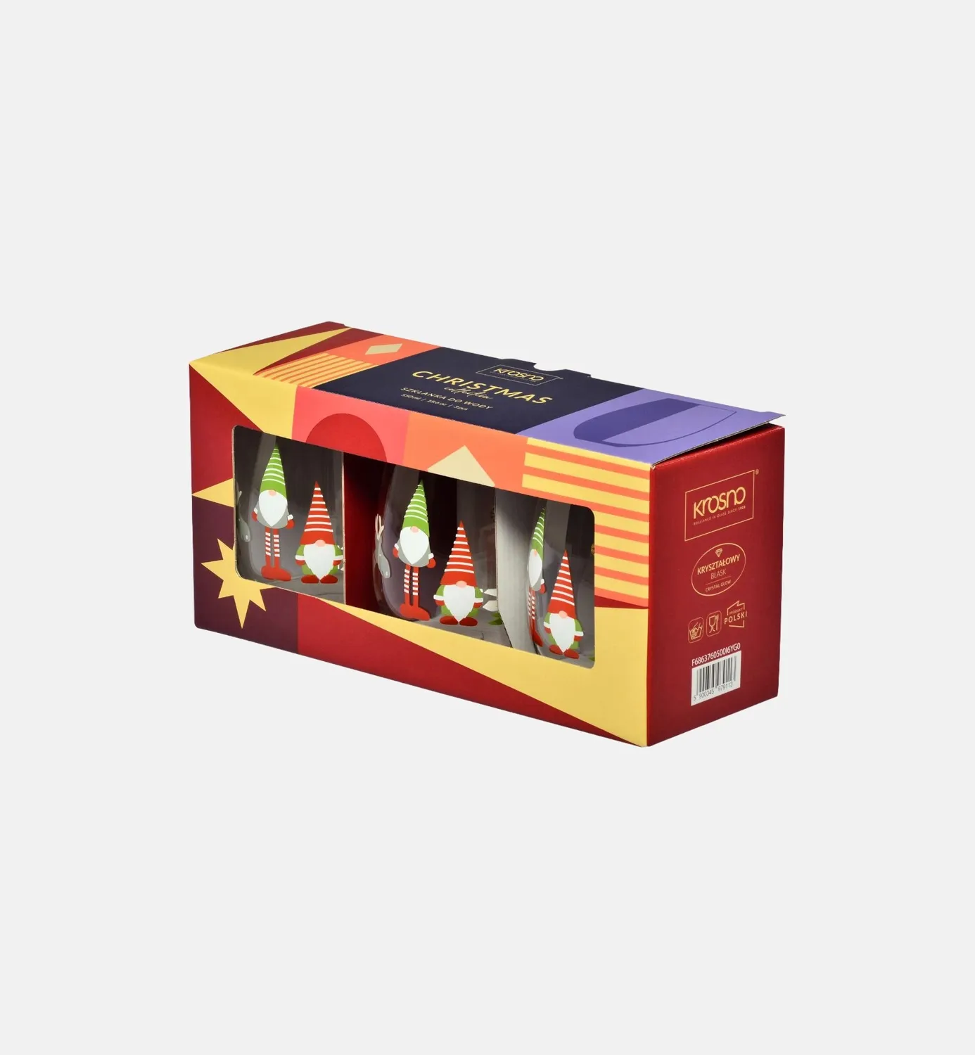 Krosno Christmas vandglas 550 ml nisser