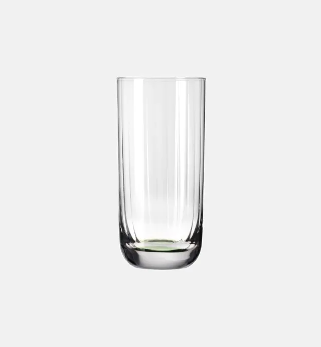 Krosno Bubble vandglas 360 ml mørkegrøn riflet