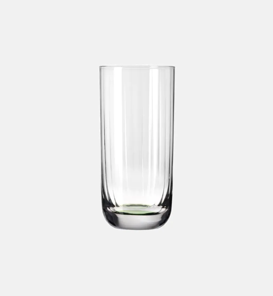 Krosno Bubble vandglas 360 ml mørkegrøn riflet