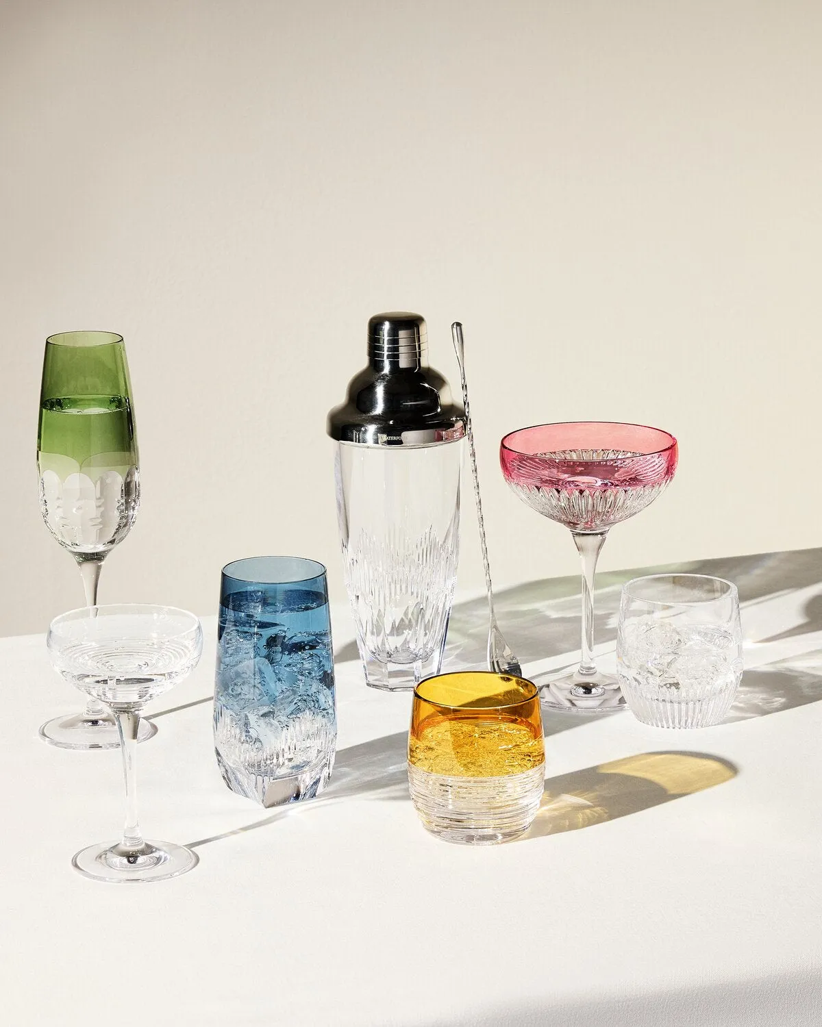Waterford Mixology tumblerglas sæt 4 farvede