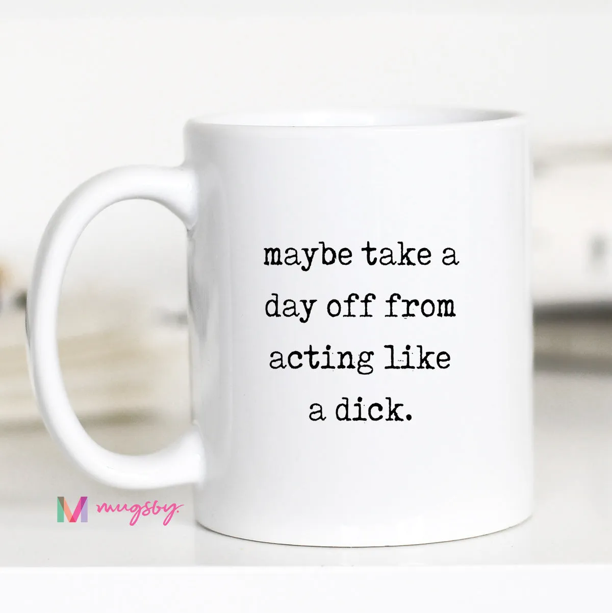 Mugsby Maybe Take a Day Off krus 325 ml hvid