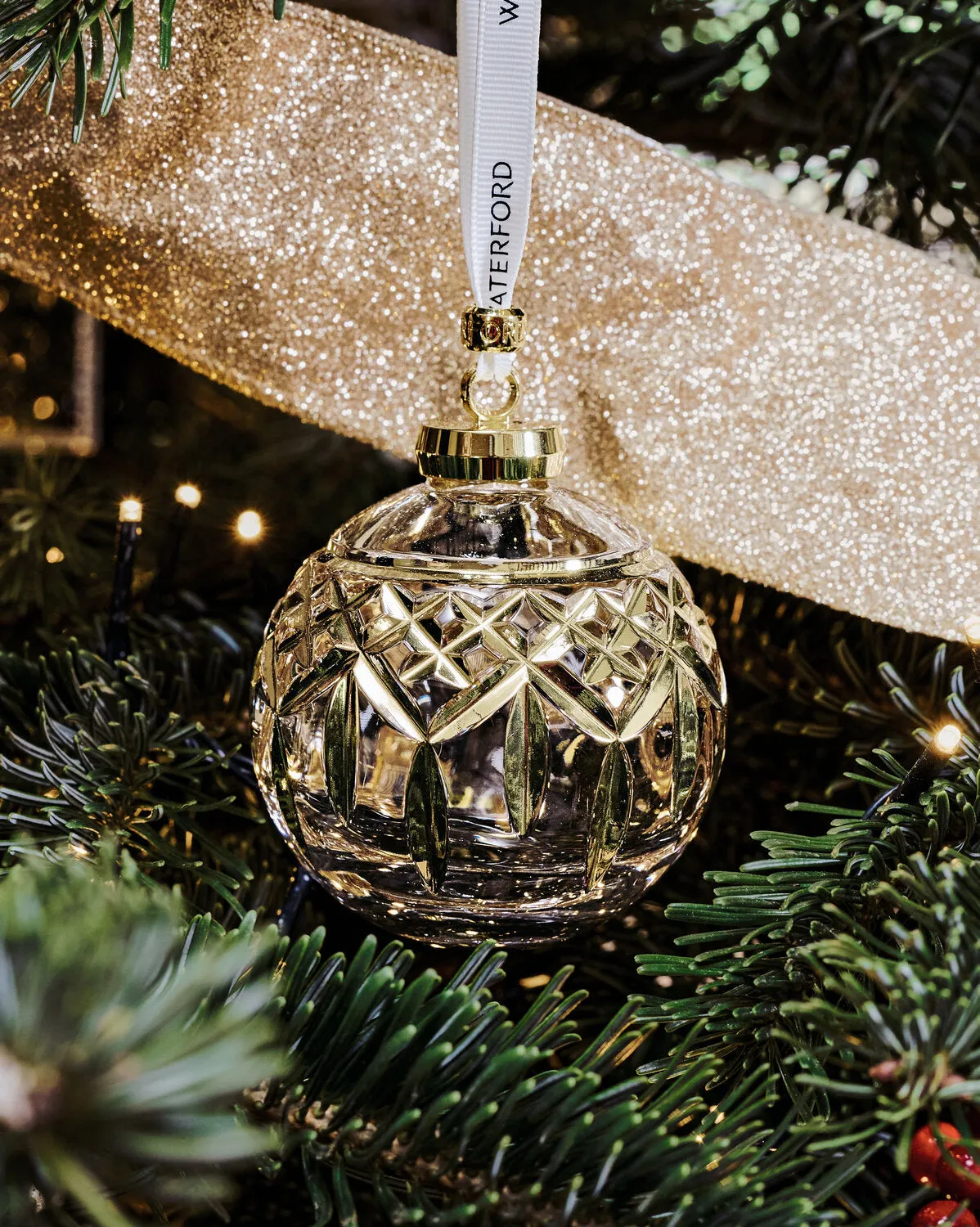 Waterford Lismore Bauble Gilded julekugle forgyldt