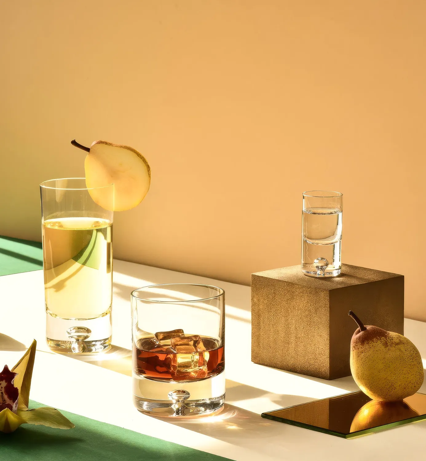 Krosno Legend whiskyglas 250 ml luftboble 2 stk