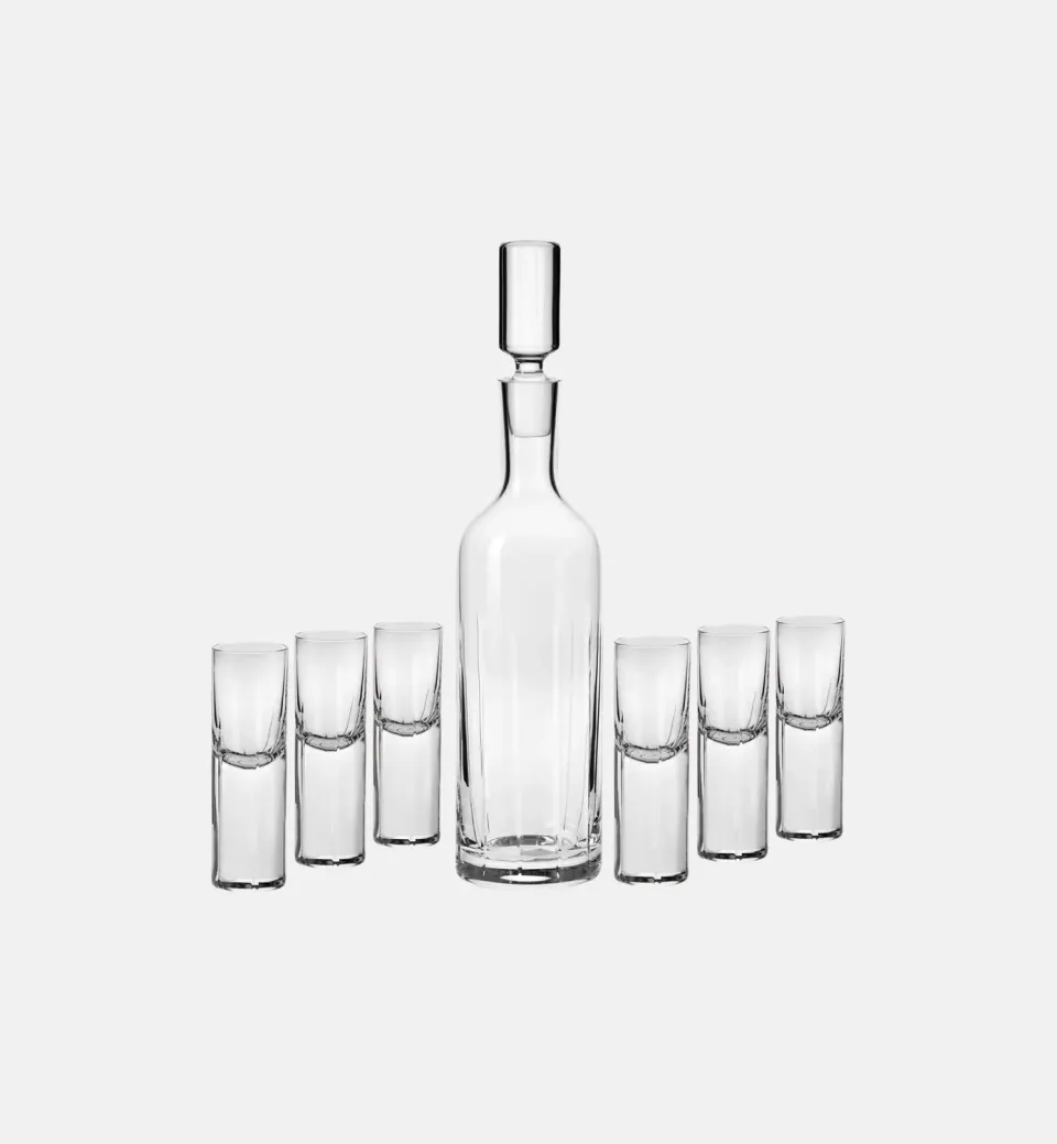 Krosno vodkasæt 7 dele karaffel 750 ml krystal