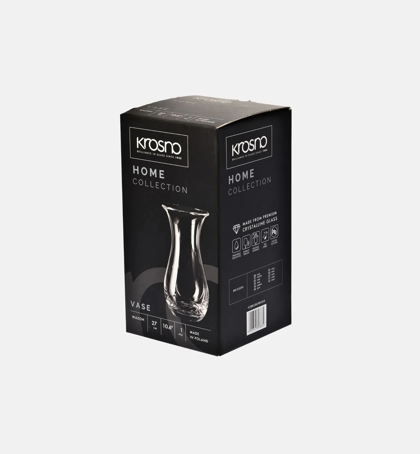 Krosno Home vase 27 cm krystalglas