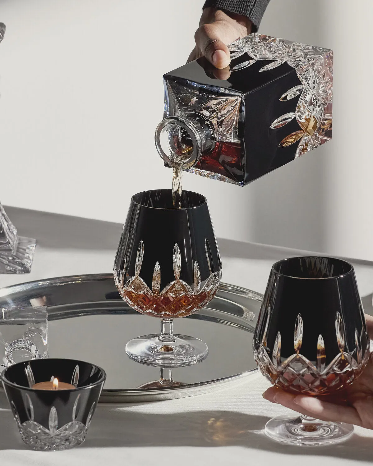 Waterford Lismore Black Brandy Balloon brandyglas 2 stk sort