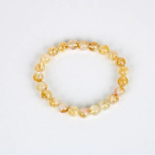 El'Cobre Citrine 8mm krystalarmbånd naturlig sten