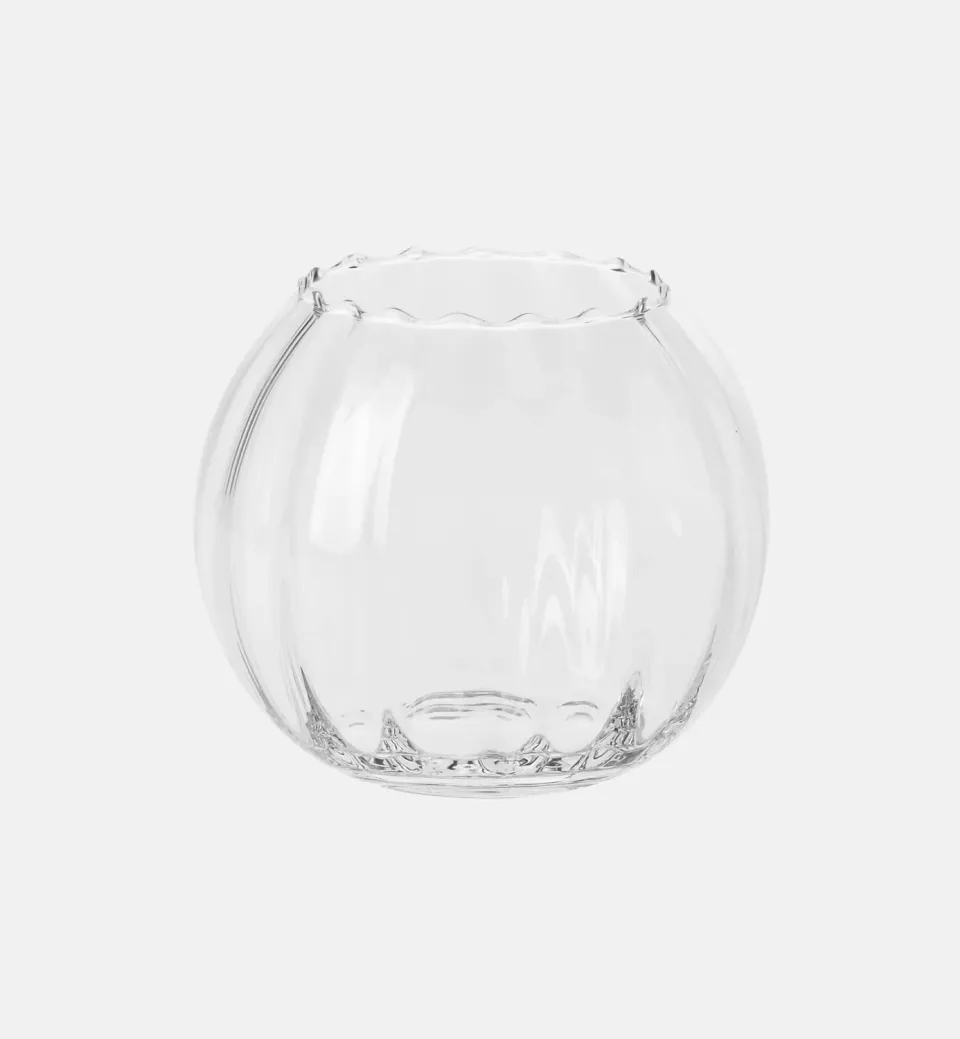Krosno Sphere vase 15,5 cm klar ribbet