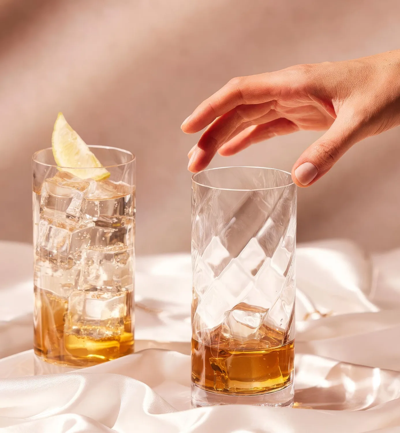 Krosno Romance drinksglas 380 ml riflet