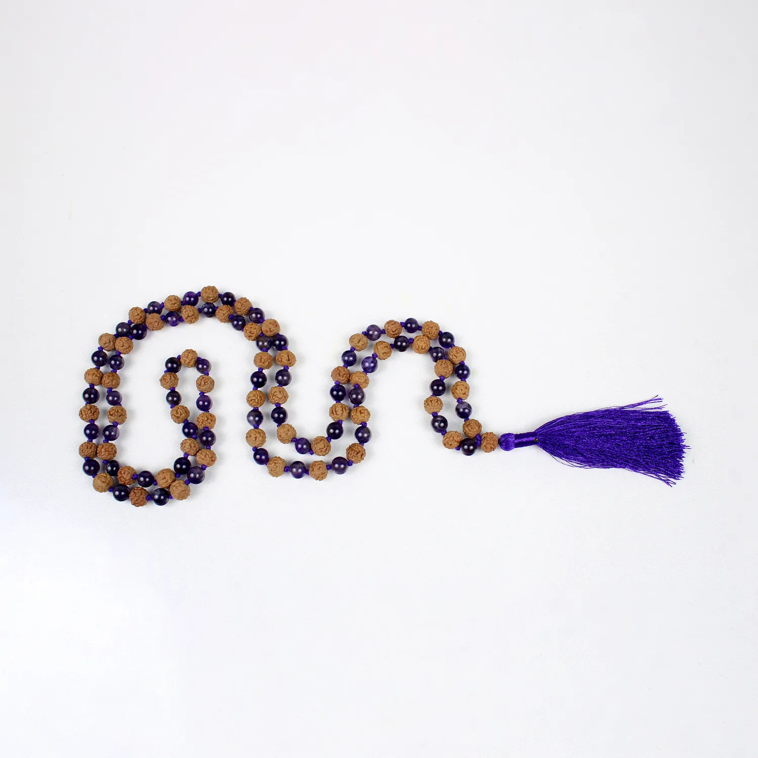 El'Cobre Rudraksha mala ametyst 108 perler