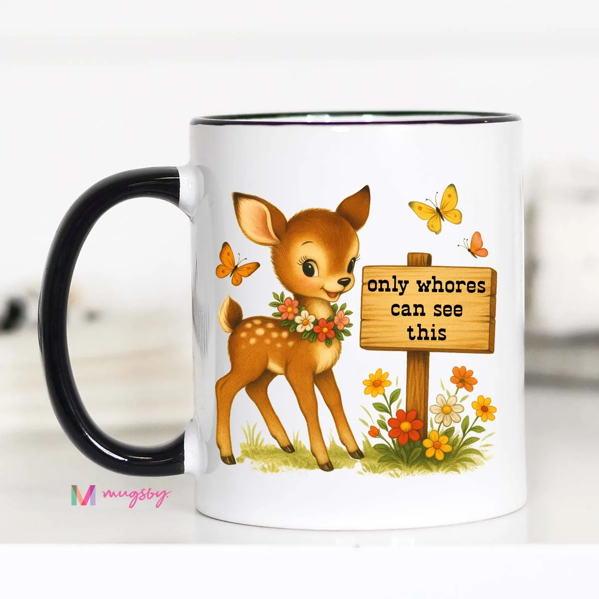 Mugsby Only Whores Can See This krus 325 ml sjov