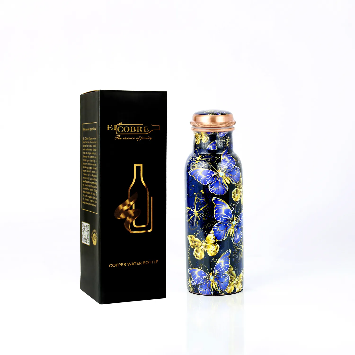 El'Cobre Limited Butterflies Kobberflaske 700 ml Trykt