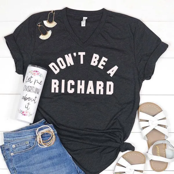Mugsby Don't Be a Richard t-shirt grå sjov