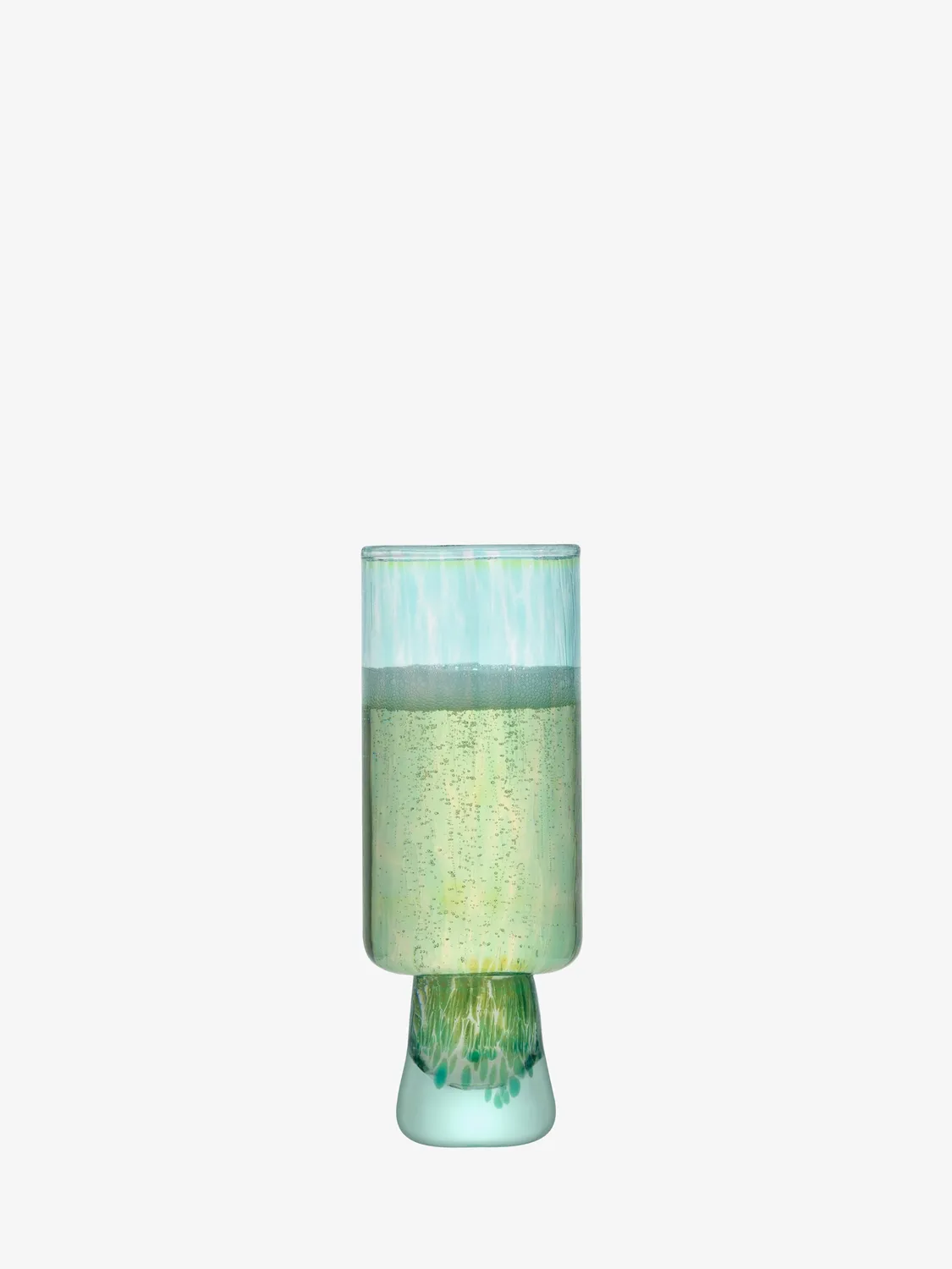 LSA Sea Glass flute glas 2 stk genbrugsglas plettet