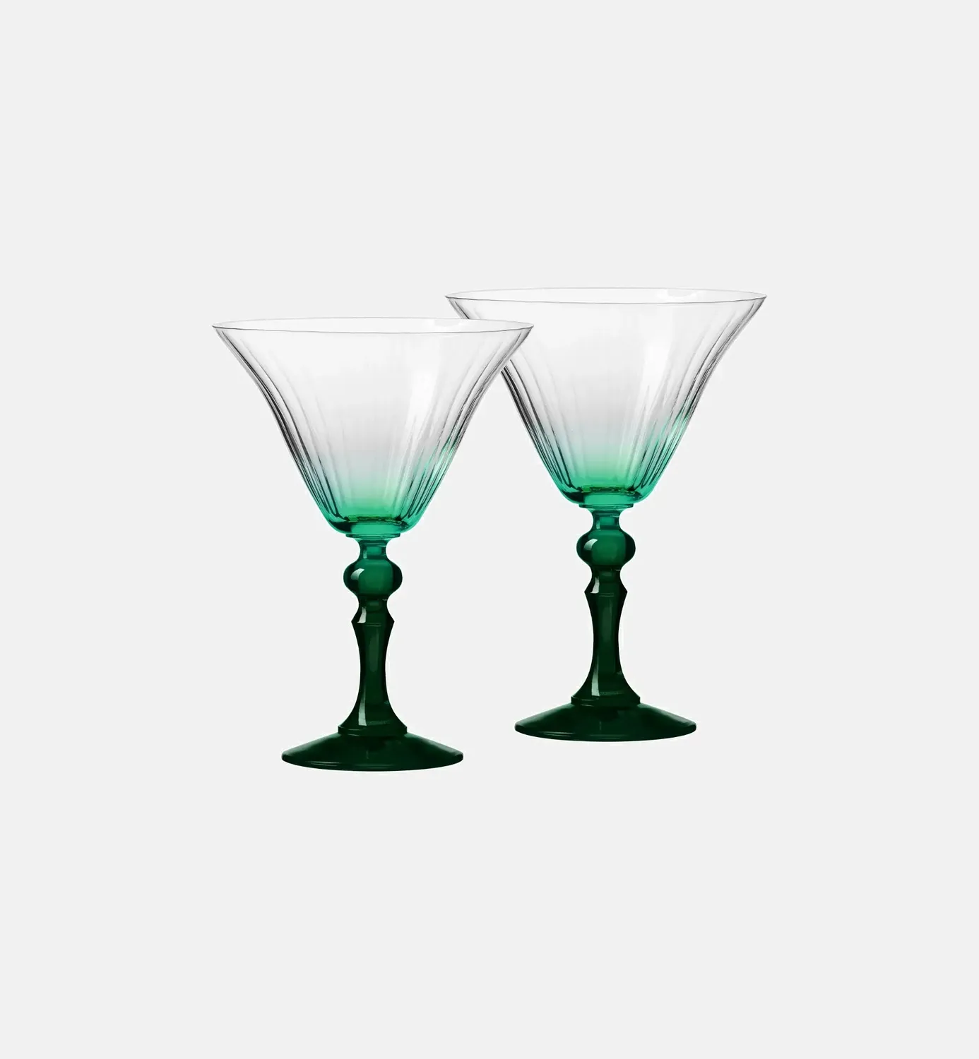 Krosno Ombré Martini martiniglas 170 ml mørkegrøn