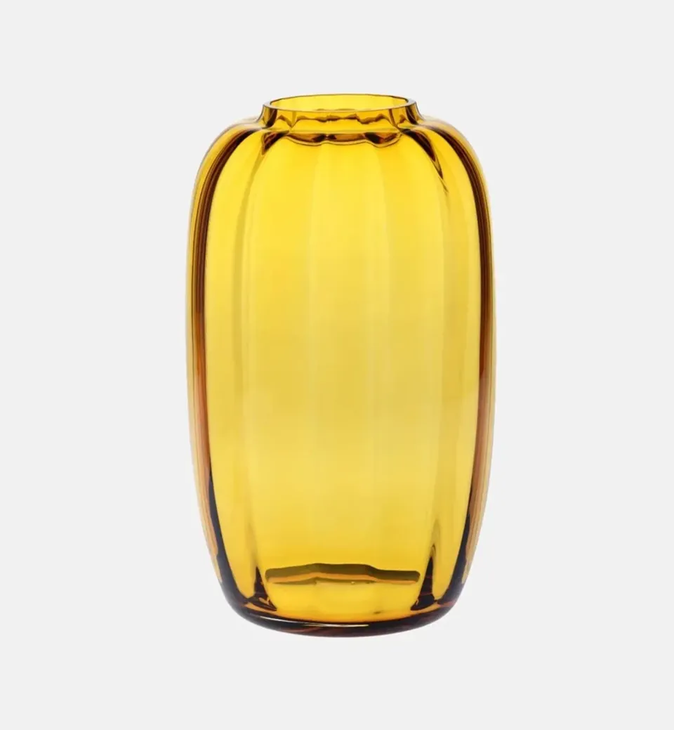 Krosno Ballerina vase 34 cm ravfarvet glas