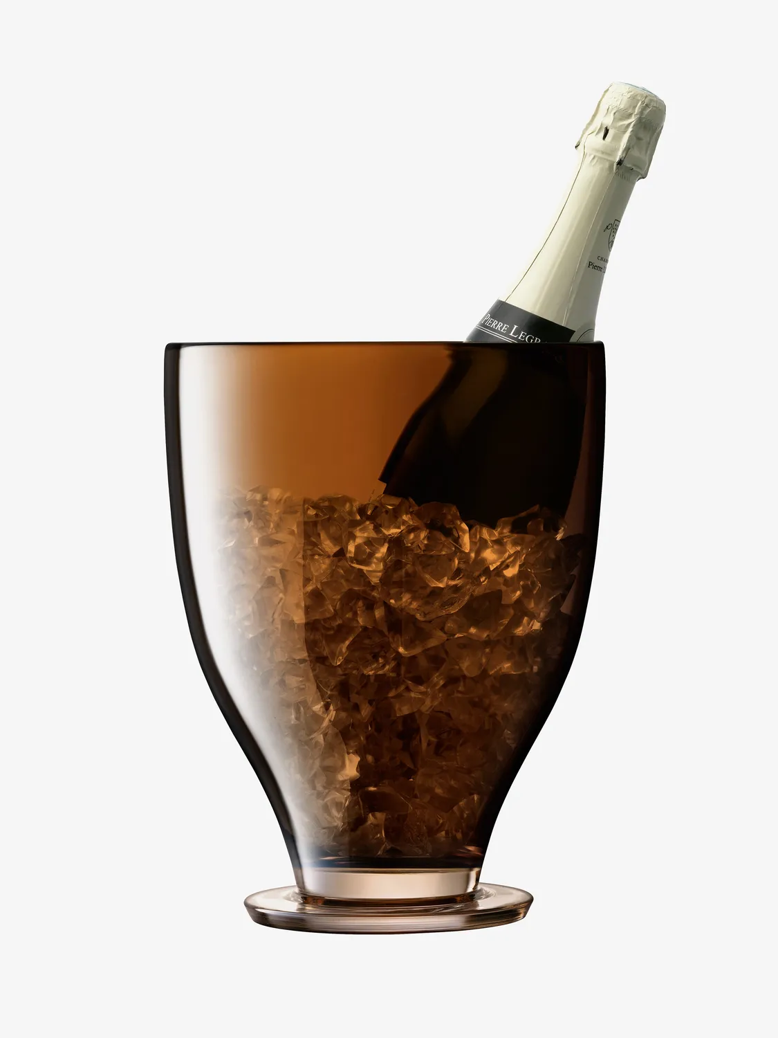 LSA Epoque champagnekøler ravfarvet glas iriserende