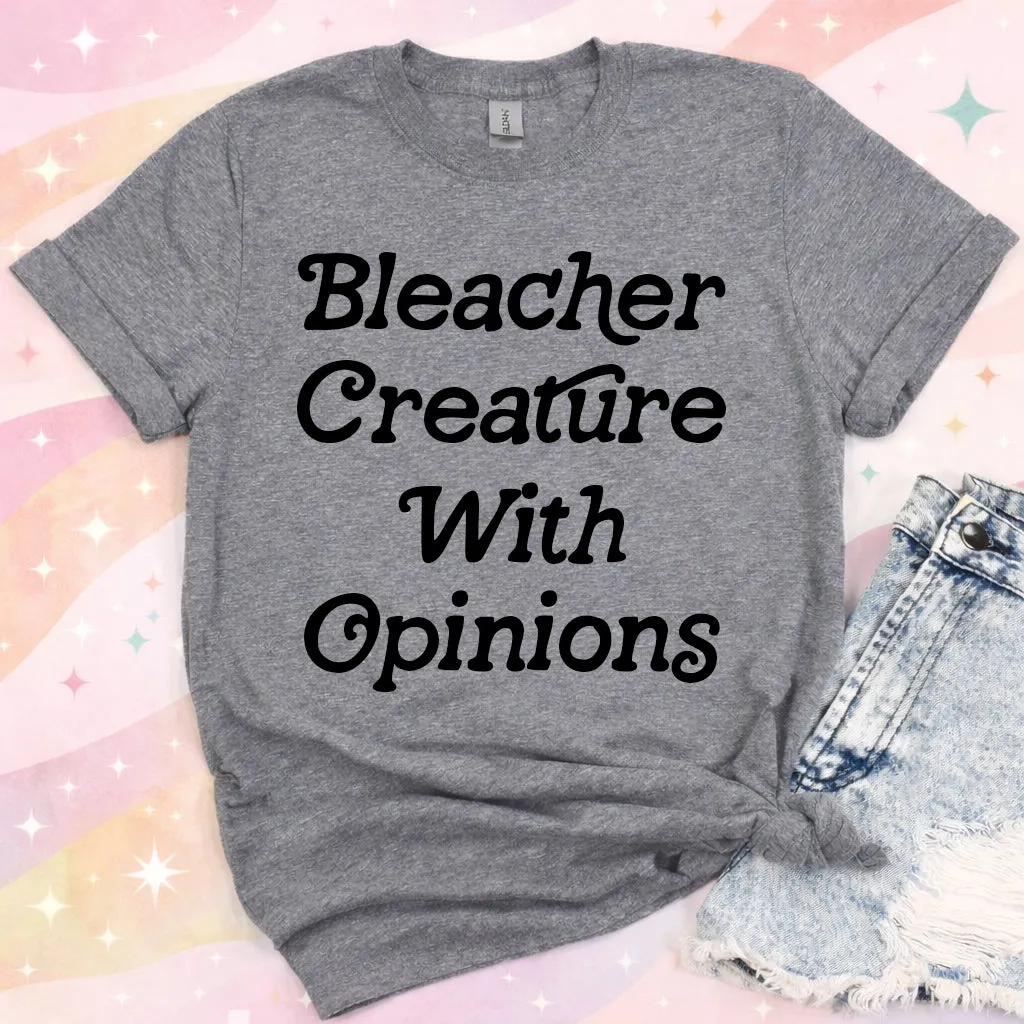 Mugsby Bleacher Creature With Opinions T-shirt