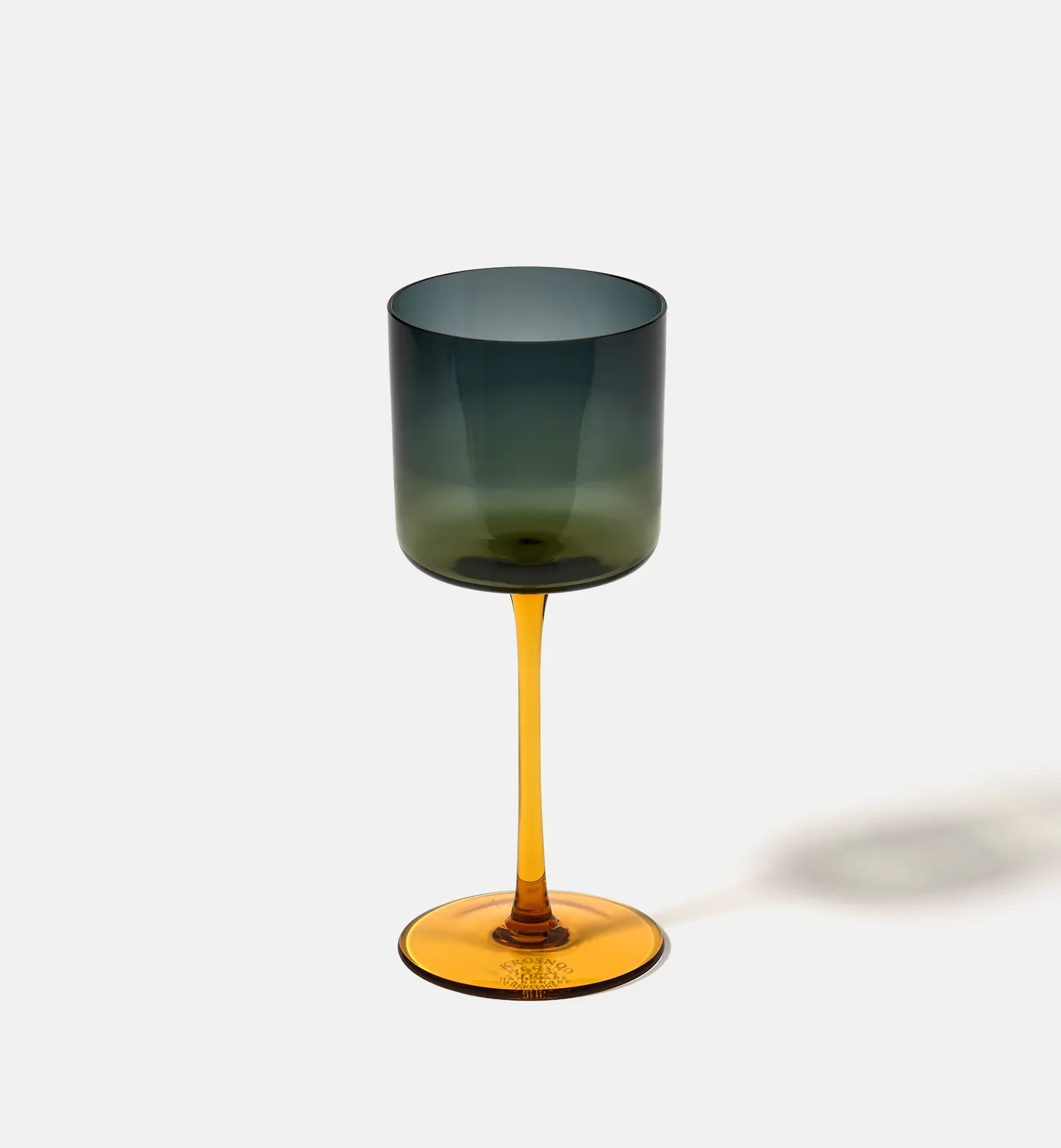 Krosno Aurora 01 vinglas 200 ml grøn-sort-rav krystal