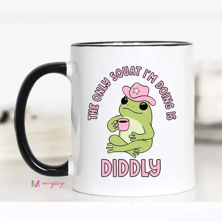 Mugsby Diddly Squat Frog krus 325 ml hvid frø