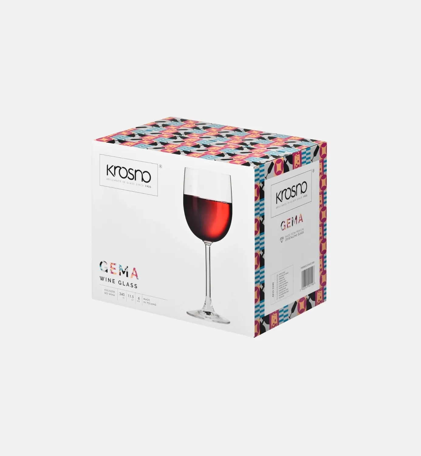 Krosno Gema vinglas 6 stk 340 ml glas
