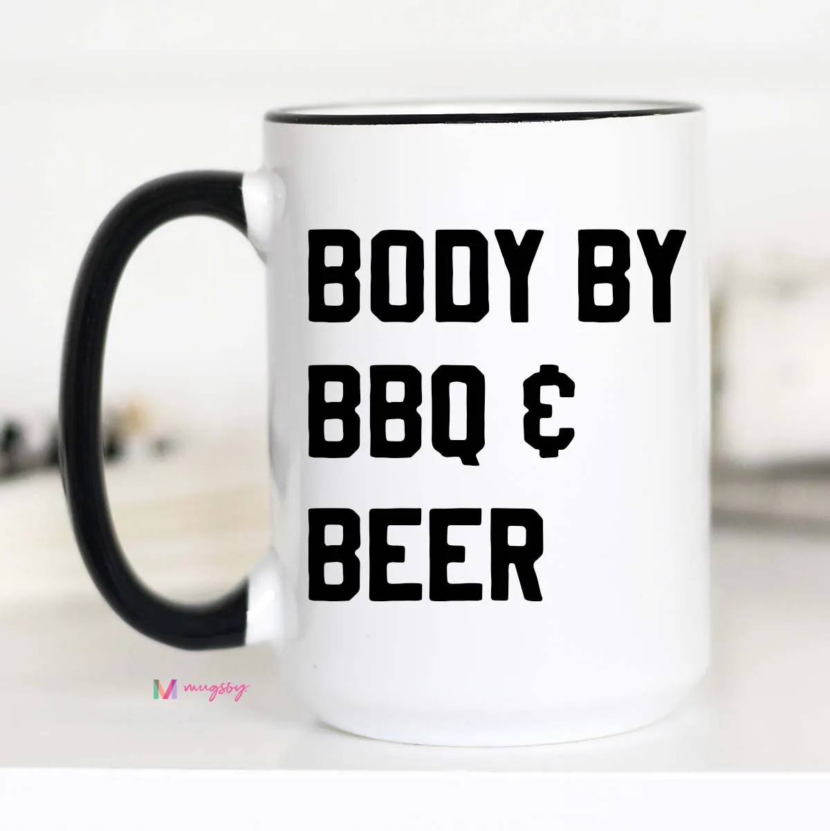 Mugsby Body By BBQ and Beer kop 325 ml til far