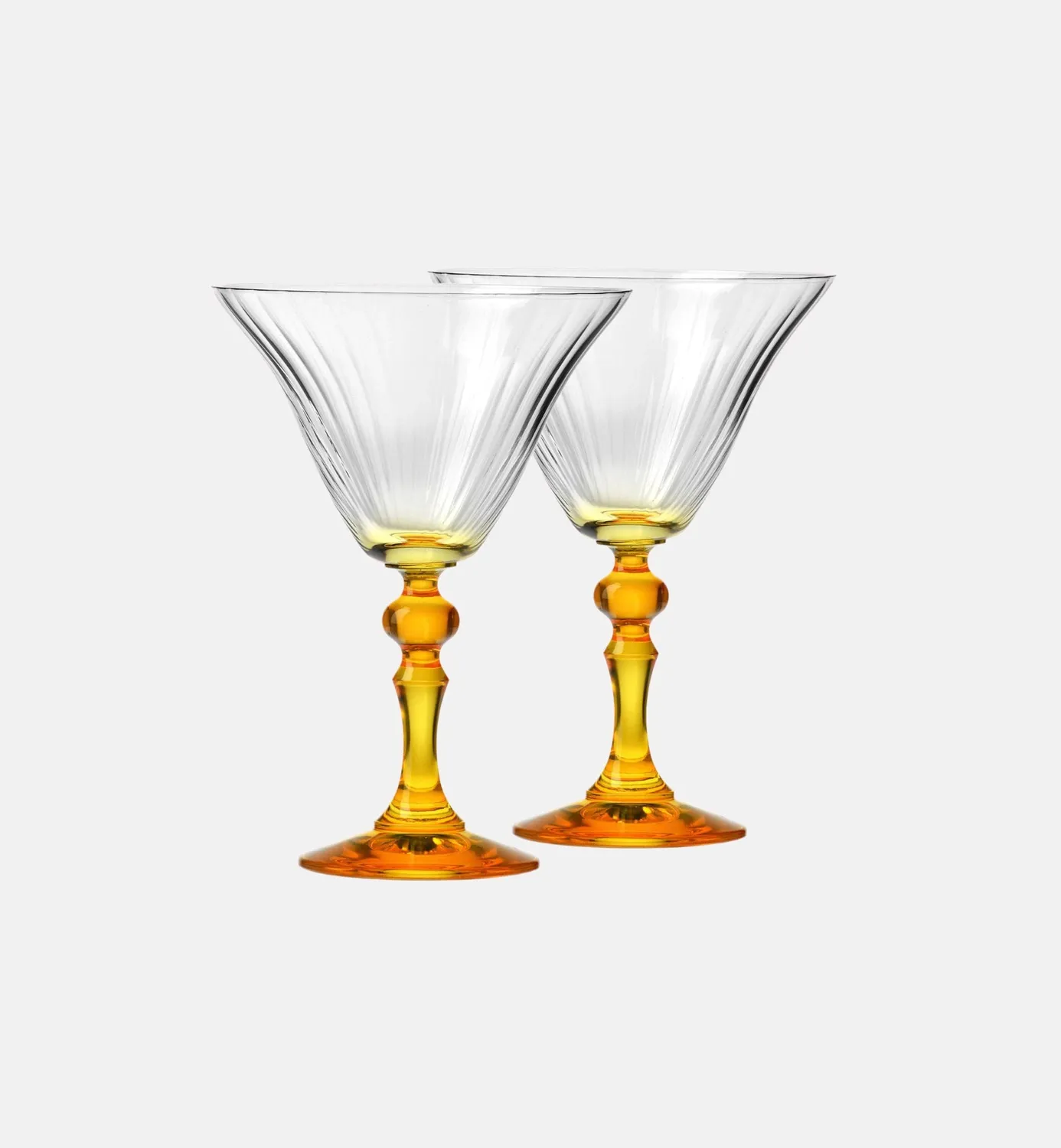 Krosno Ombré Bubble martiniglas 170 ml gul stilk