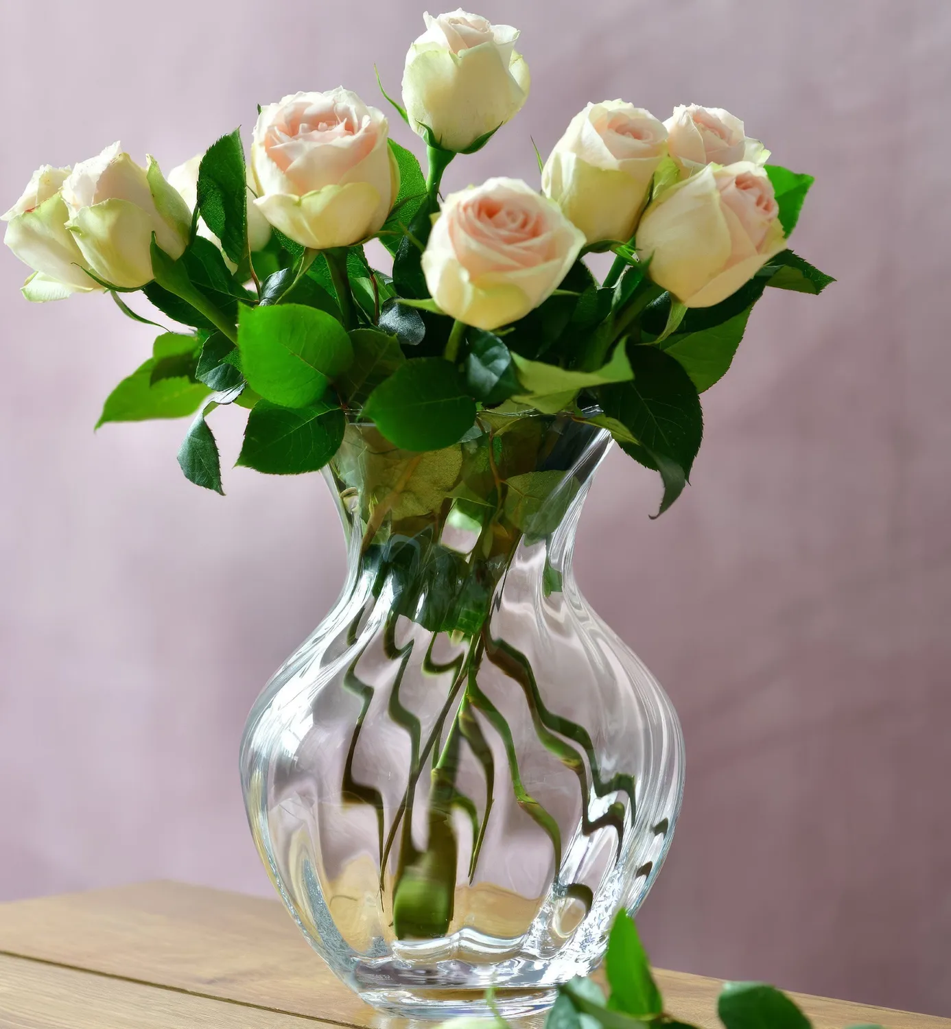 Krosno Home Classic vase 28 cm riflet glas