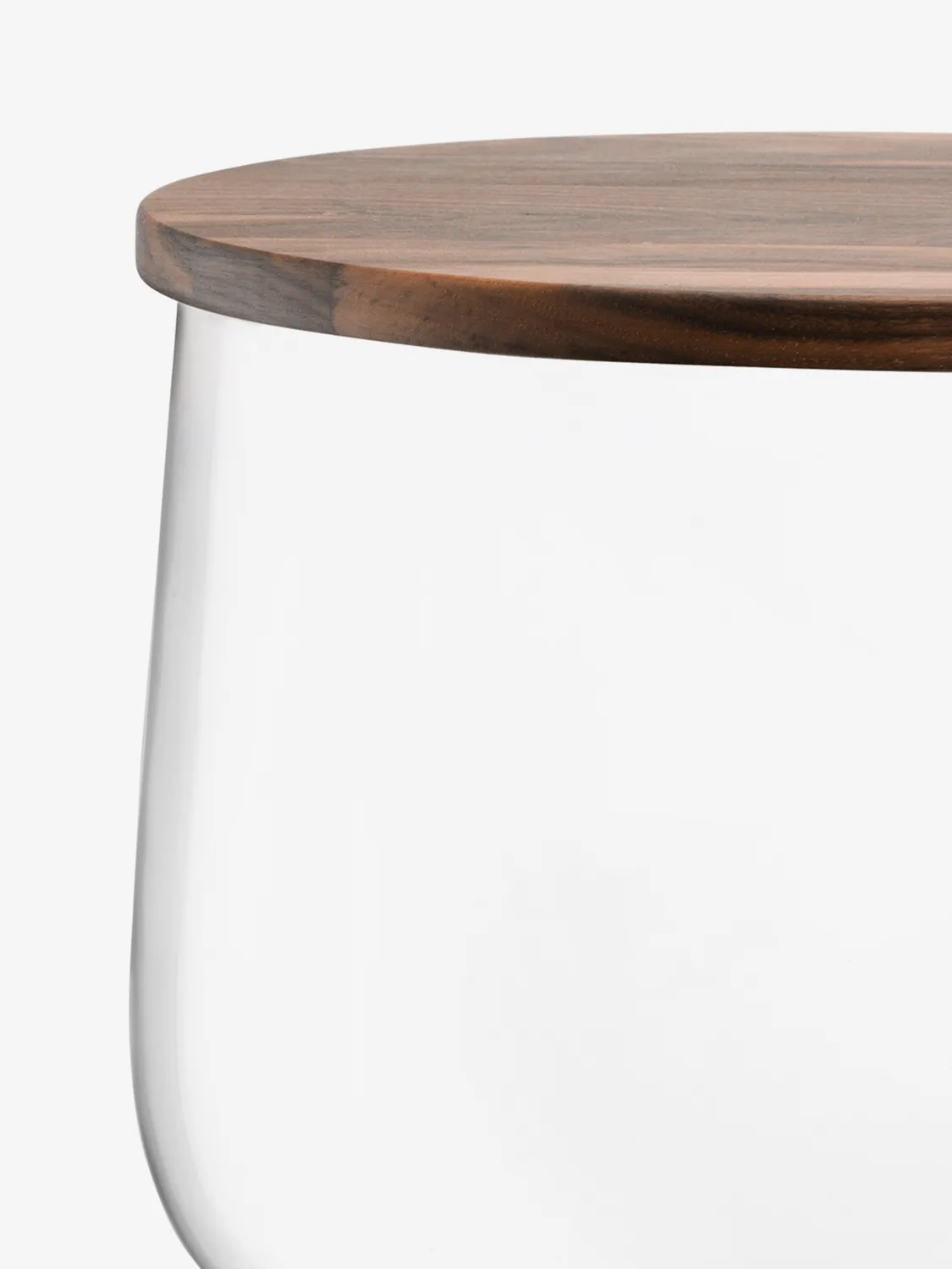 LSA City skål med valnødlåg glas servering